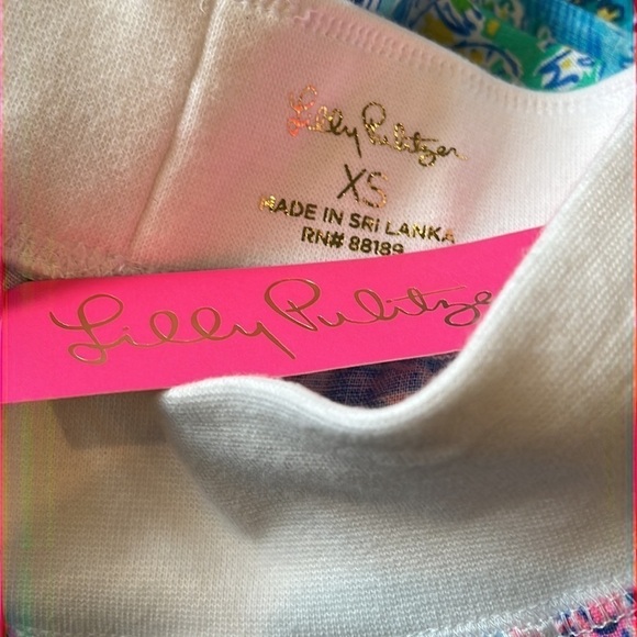 LILLY PULITZER Beach Palazzo Pull On Linen Pants Wish You Were Here Size XS NEW - Picture 6 of 9